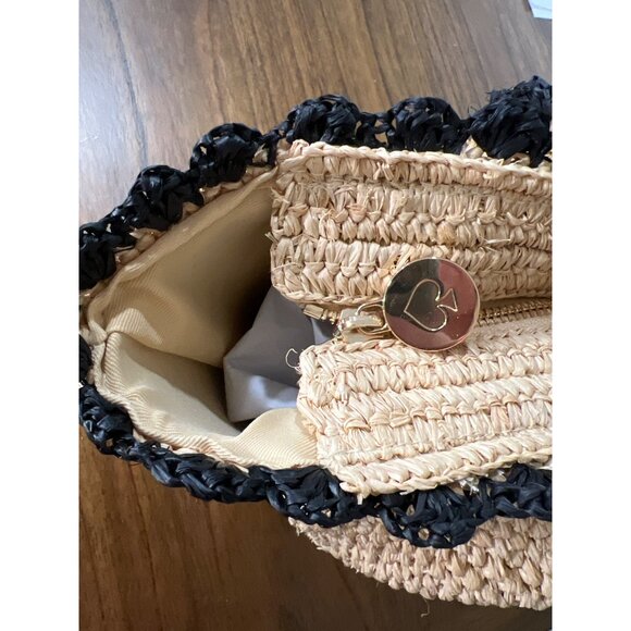 NEW Kate Spade x Target straw raffia tote bag with bow NWT - Picture 3 of 5